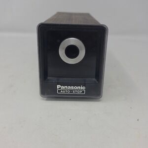 Vintage Panasonic Auto-Stop Electric Pencil Sharpener KP-33 Wood Grain Retro